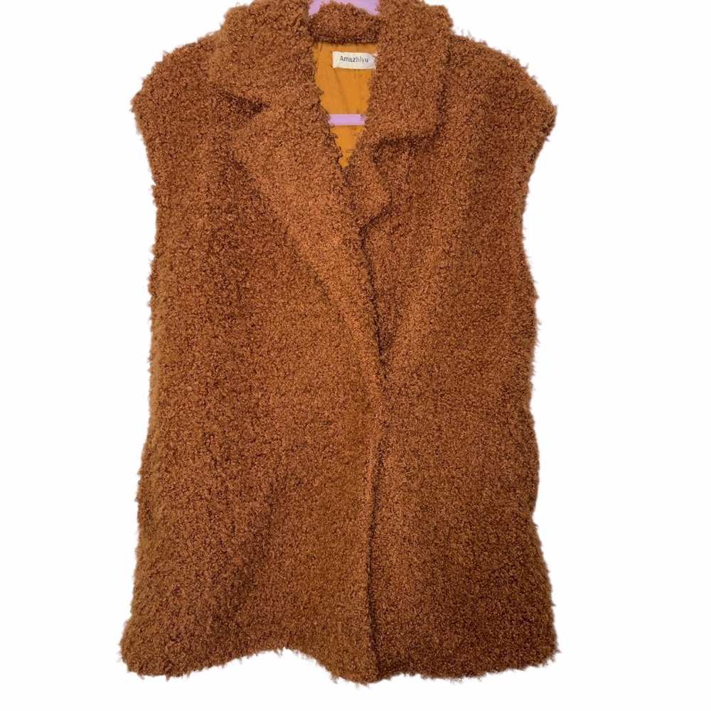 Luxurious Women's Brown Teddy Vest